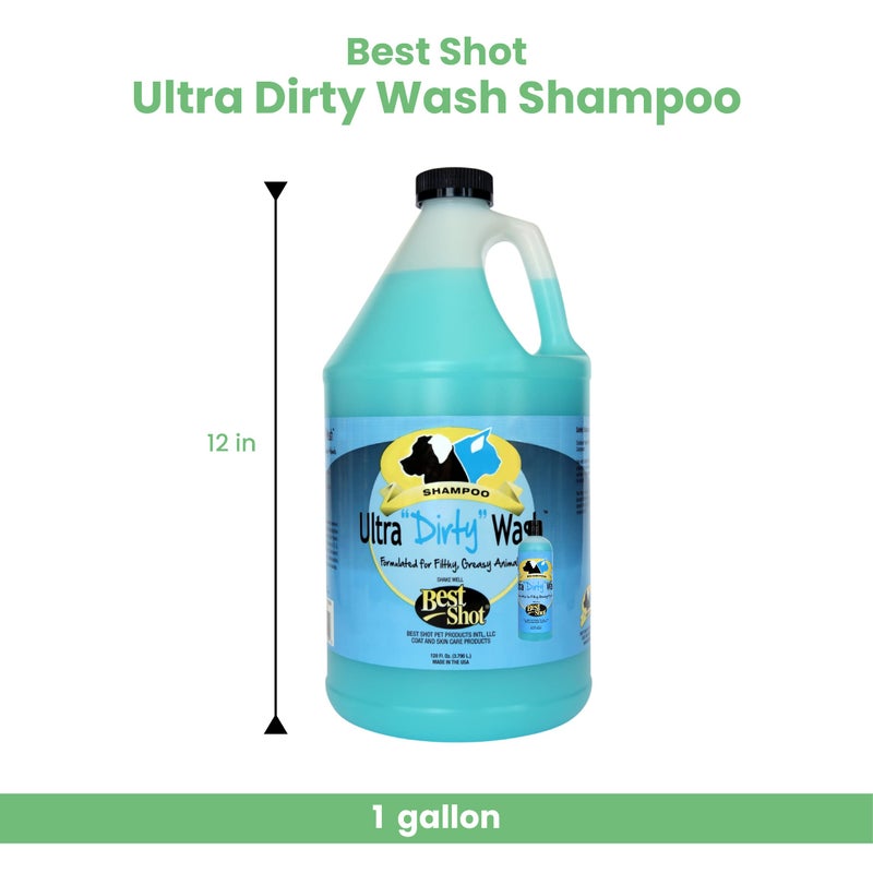 Best Shot Ultra Dirty Wash Shampoo, Coat and Skincare Product for Dogs and Cats, Soap-Free, Quick-Rinsing, Refreshing Agree Musk Fragrance, 1 Gallon - Image 2